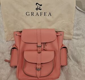 "GRAFEA" Pink Leather Backpack
